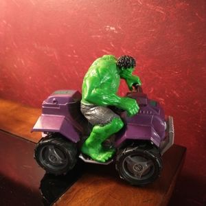 Incredible Hulk 2007 Marvel Hulk Figure & Zoom-n-Go ATV 4 Wheeler - RARE